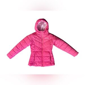 Columbia Pink Katelyn Crest Warm Puffer Jacket Hood Girls Youth Sz Medium 10/12